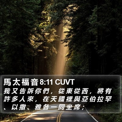 馬 太 福 音 8:11 CUVT Bible Verse Image