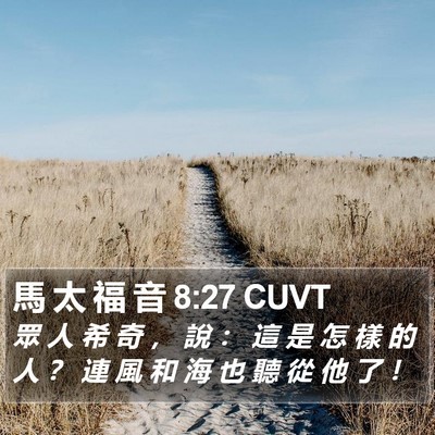 馬 太 福 音 8:27 CUVT Bible Verse Image