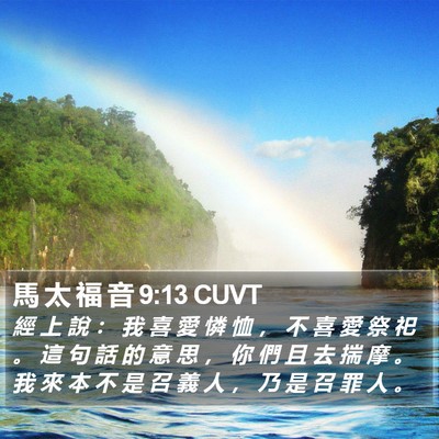 馬 太 福 音 9:13 CUVT Bible Verse Image