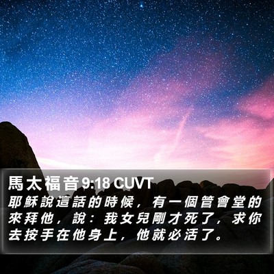 馬 太 福 音 9:18 CUVT Bible Verse Image