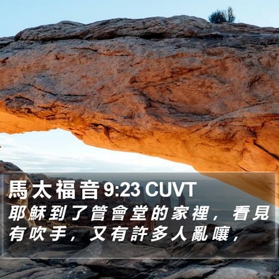 馬 太 福 音 9:23 CUVT Bible Verse Image