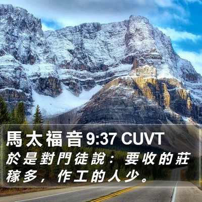馬 太 福 音 9:37 CUVT Bible Verse Image