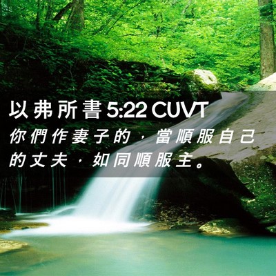 Picture 02 - 以 弗 所 書 5:22 CUVT - 你 們 作 妻 子 的 ， 當 順 服 自 己 - Bible Verse Picture