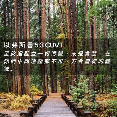 Picture 02 - 以 弗 所 書 5:3 CUVT - 至 於 淫 亂 並 一 切 污 穢 ， 或 是 - Bible Verse Picture