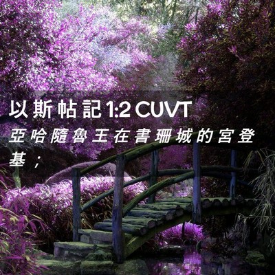 Picture 02 - 以 斯 帖 記 1:2 CUVT - 亞 哈 隨 魯 王 在 書 珊 城 的 宮 登 - Bible Verse Picture