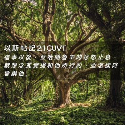 Picture 02 - 以 斯 帖 記 2:1 CUVT - 這 事 以 後 ， 亞 哈 隨 魯 王 的 忿 - Bible Verse Picture