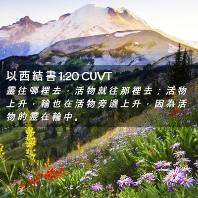 Picture 02 - 以 西 結 書 1:20 CUVT - 靈 往 哪 裡 去 ， 活 物 就 往 那 裡 - Bible Verse Picture