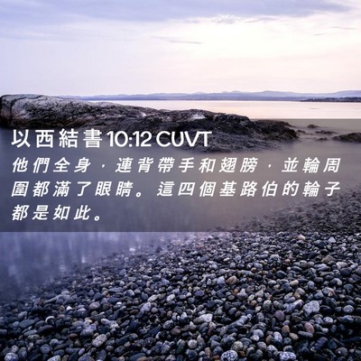 Picture 02 - 以 西 結 書 10:12 CUVT - 他 們 全 身 ， 連 背 帶 手 和 翅 膀 - Bible Verse Picture