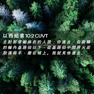 Picture 02 - 以 西 結 書 10:2 CUVT - 主 對 那 穿 細 麻 衣 的 人 說 ： 你 - Bible Verse Picture