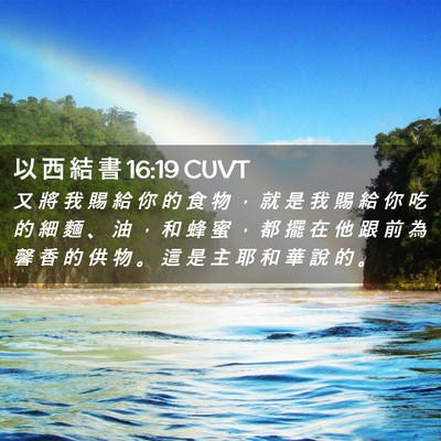 Picture 02 - 以 西 結 書 16:19 CUVT - 又 將 我 賜 給 你 的 食 物 ， 就 是 - Bible Verse Picture