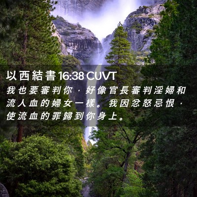 Picture 02 - 以 西 結 書 16:38 CUVT - 我 也 要 審 判 你 ， 好 像 官 長 審 - Bible Verse Picture