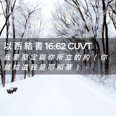 Picture 02 - 以 西 結 書 16:62 CUVT - 我 要 堅 定 與 你 所 立 的 約 （ 你 - Bible Verse Picture