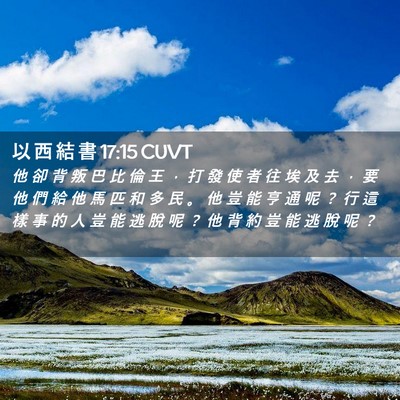 Picture 02 - 以 西 結 書 17:15 CUVT - 他 卻 背 叛 巴 比 倫 王 ， 打 發 使 - Bible Verse Picture