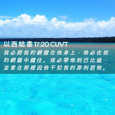 Picture 02 - 以 西 結 書 17:20 CUVT - 我 必 將 我 的 網 撒 在 他 身 上 ， - Bible Verse Picture