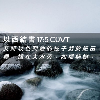 Picture 02 - 以 西 結 書 17:5 CUVT - 又 將 以 色 列 地 的 枝 子 栽 於 肥 - Bible Verse Picture