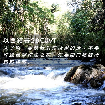 Picture 02 - 以 西 結 書 2:8 CUVT - 人 子 啊 ， 要 聽 我 對 你 所 說 的 - Bible Verse Picture