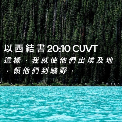 Picture 02 - 以 西 結 書 20:10 CUVT - 這 樣 ， 我 就 使 他 們 出 埃 及 地 - Bible Verse Picture