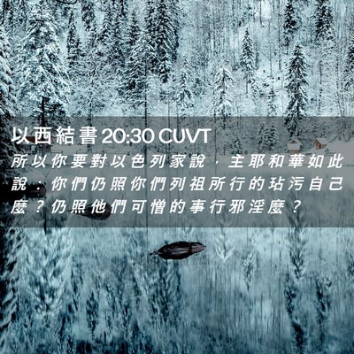 Picture 02 - 以 西 結 書 20:30 CUVT - 所 以 你 要 對 以 色 列 家 說 ， 主 - Bible Verse Picture