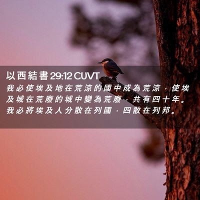 Picture 02 - 以 西 結 書 29:12 CUVT - 我 必 使 埃 及 地 在 荒 涼 的 國 中 - Bible Verse Picture