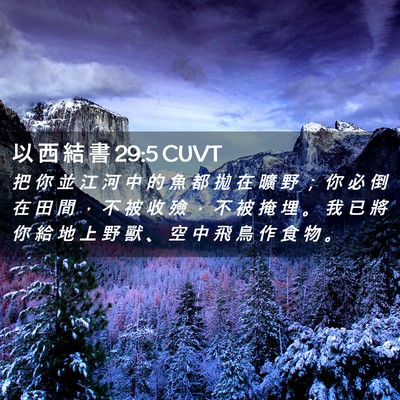Picture 02 - 以 西 結 書 29:5 CUVT - 把 你 並 江 河 中 的 魚 都 拋 在 曠 - Bible Verse Picture