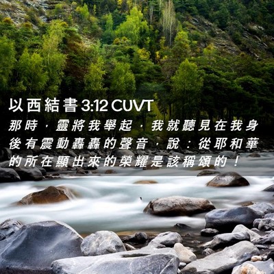 Picture 02 - 以 西 結 書 3:12 CUVT - 那 時 ， 靈 將 我 舉 起 ， 我 就 聽 - Bible Verse Picture