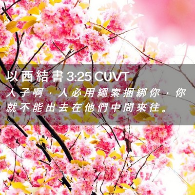 Picture 02 - 以 西 結 書 3:25 CUVT - 人 子 啊 ， 人 必 用 繩 索 捆 綁 你 - Bible Verse Picture