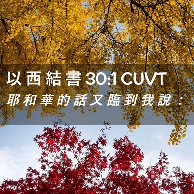 Picture 02 - 以 西 結 書 30:1 CUVT - 耶 和 華 的 話 又 臨 到 我 說 - Bible Verse Picture
