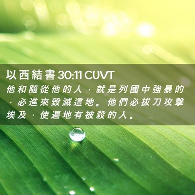 Picture 02 - 以 西 結 書 30:11 CUVT - 他 和 隨 從 他 的 人 ， 就 是 列 國 - Bible Verse Picture
