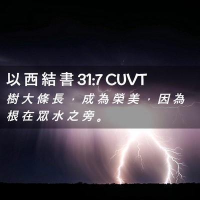 Picture 02 - 以 西 結 書 31:7 CUVT - 樹 大 條 長 ， 成 為 榮 美 ， 因 為 - Bible Verse Picture