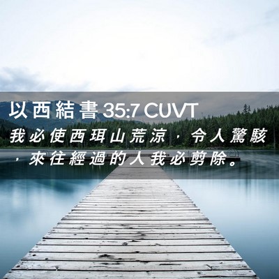 Picture 02 - 以 西 結 書 35:7 CUVT - 我 必 使 西 珥 山 荒 涼 ， 令 人 驚 - Bible Verse Picture
