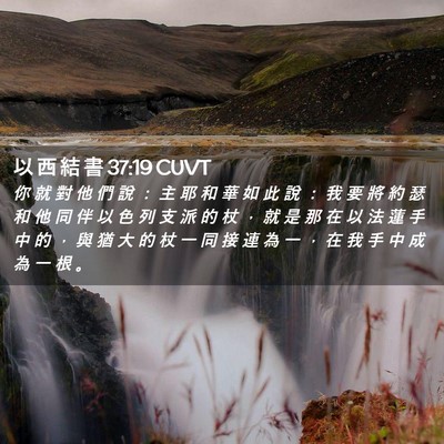 Picture 02 - 以 西 結 書 37:19 CUVT - 你 就 對 他 們 說 ： 主 耶 和 華 如 - Bible Verse Picture