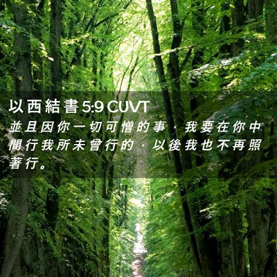 Picture 02 - 以 西 結 書 5:9 CUVT - 並 且 因 你 一 切 可 憎 的 事 ， 我 - Bible Verse Picture
