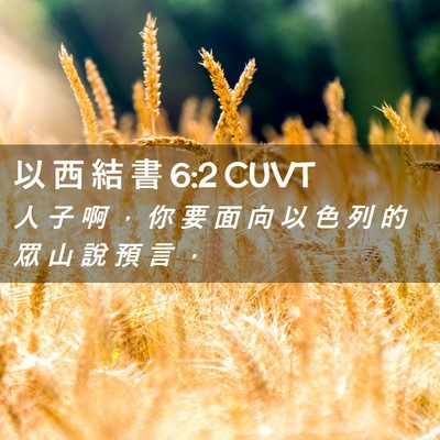 Picture 02 - 以 西 結 書 6:2 CUVT - 人 子 啊 ， 你 要 面 向 以 色 列 的 - Bible Verse Picture