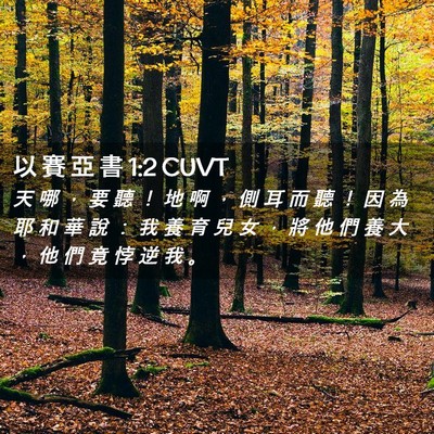 Picture 02 - 以 賽 亞 書 1:2 CUVT - 天 哪 ， 要 聽 ！ 地 啊 ， 側 耳 而 - Bible Verse Picture