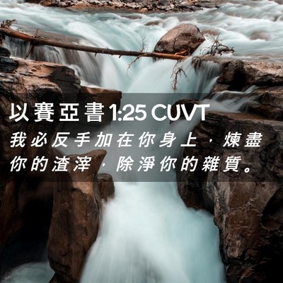 Picture 02 - 以 賽 亞 書 1:25 CUVT - 我 必 反 手 加 在 你 身 上 ， 煉 盡 - Bible Verse Picture