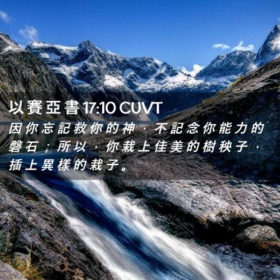 Picture 02 - 以 賽 亞 書 17:10 CUVT - 因 你 忘 記 救 你 的 神 ， 不 記 念 - Bible Verse Picture