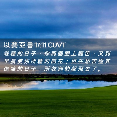 Picture 02 - 以 賽 亞 書 17:11 CUVT - 栽 種 的 日 子 ， 你 周 圍 圈 上 籬 - Bible Verse Picture
