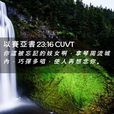 Picture 02 - 以 賽 亞 書 23:16 CUVT - 你 這 被 忘 記 的 妓 女 啊 ， 拿 琴 - Bible Verse Picture