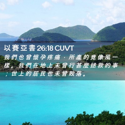 Picture 02 - 以 賽 亞 書 26:18 CUVT - 我 們 也 曾 懷 孕 疼 痛 ， 所 產 的 - Bible Verse Picture