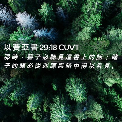 Picture 02 - 以 賽 亞 書 29:18 CUVT - 那 時 ， 聾 子 必 聽 見 這 書 上 的 - Bible Verse Picture