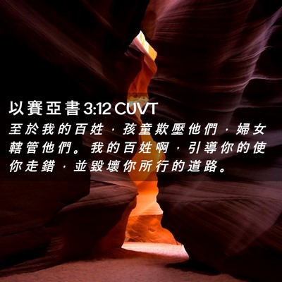 Picture 02 - 以 賽 亞 書 3:12 CUVT - 至 於 我 的 百 姓 ， 孩 童 欺 壓 他 - Bible Verse Picture