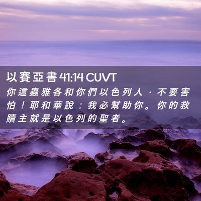Picture 02 - 以 賽 亞 書 41:14 CUVT - 你 這 蟲 雅 各 和 你 們 以 色 列 人 - Bible Verse Picture