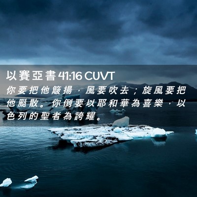 Picture 02 - 以 賽 亞 書 41:16 CUVT - 你 要 把 他 簸 揚 ， 風 要 吹 去 ； - Bible Verse Picture