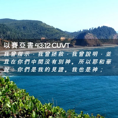 Picture 02 - 以 賽 亞 書 43:12 CUVT - 我 曾 指 示 ， 我 曾 拯 救 ， 我 曾 - Bible Verse Picture