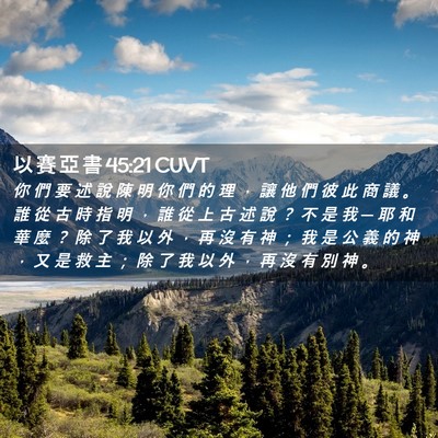 Picture 02 - 以 賽 亞 書 45:21 CUVT - 你 們 要 述 說 陳 明 你 們 的 理 ， - Bible Verse Picture