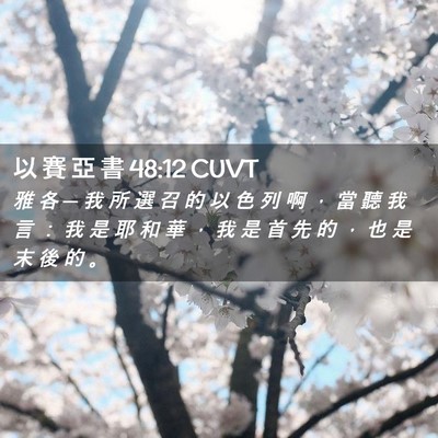 Picture 02 - 以 賽 亞 書 48:12 CUVT - 雅 各 ─ 我 所 選 召 的 以 色 列 啊 - Bible Verse Picture