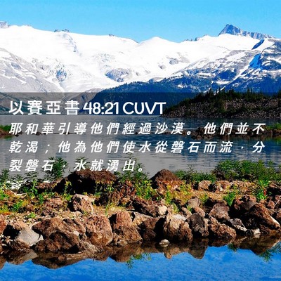 Picture 02 - 以 賽 亞 書 48:21 CUVT - 耶 和 華 引 導 他 們 經 過 沙 漠 。 - Bible Verse Picture