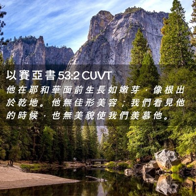 Picture 02 - 以 賽 亞 書 53:2 CUVT - 他 在 耶 和 華 面 前 生 長 如 嫩 芽 - Bible Verse Picture