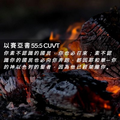 Picture 02 - 以 賽 亞 書 55:5 CUVT - 你 素 不 認 識 的 國 民 ， 你 也 必 - Bible Verse Picture