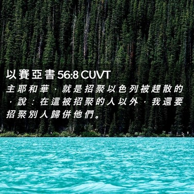 Picture 02 - 以 賽 亞 書 56:8 CUVT - 主 耶 和 華 ， 就 是 招 聚 以 色 列 - Bible Verse Picture